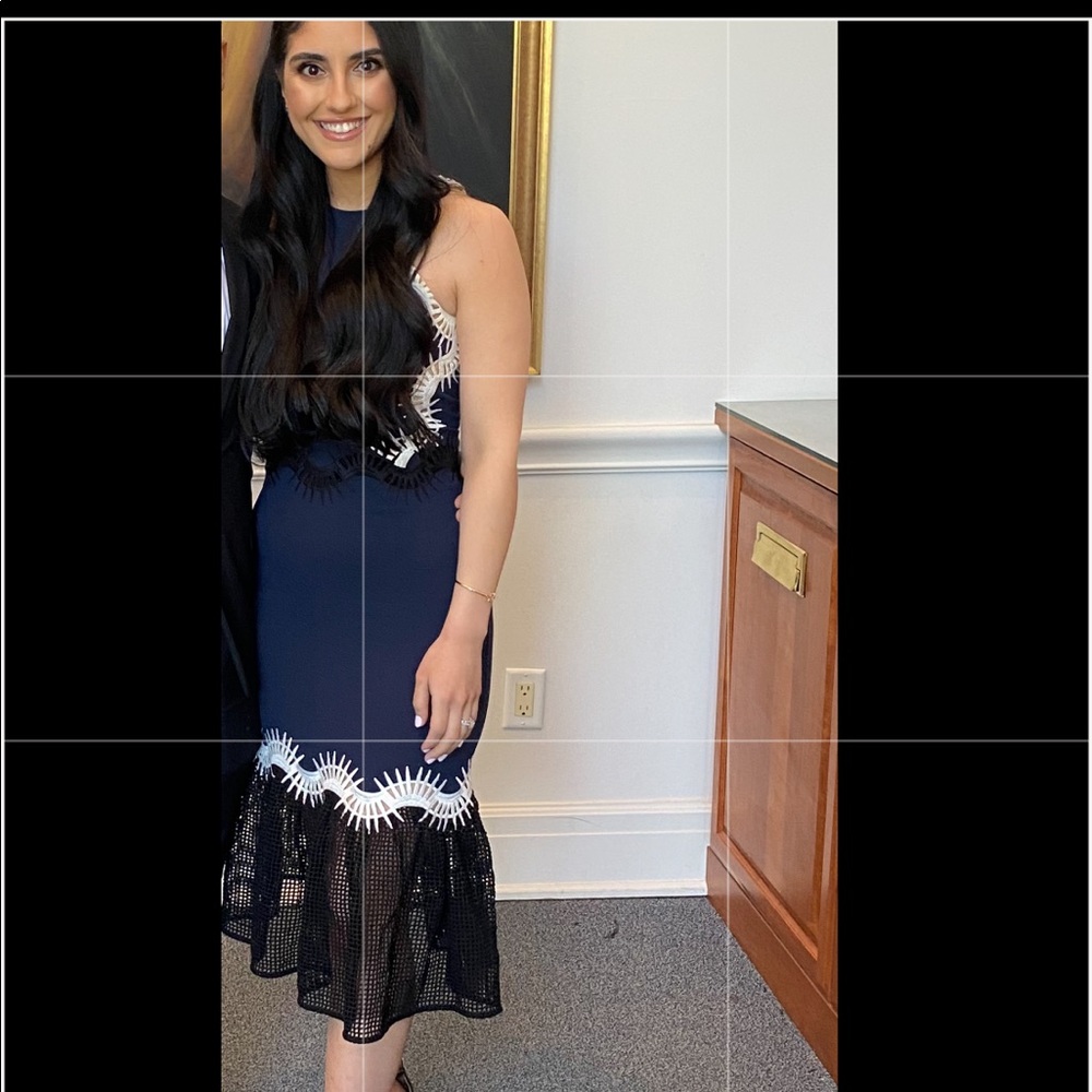Jonathan Simkhai - Navy Blue Midi Dress Sz 4